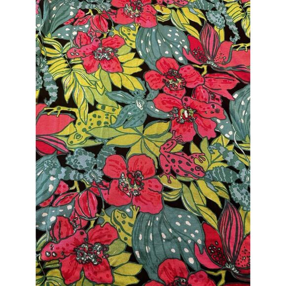 Lilly Pulitzer Whitaker Skip On It Dress Size Medium Frog Resort Coastal Silk - Picture 5 of 12